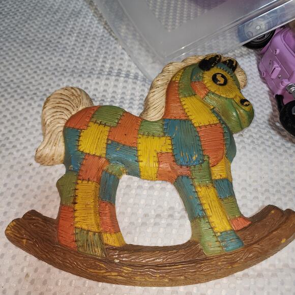 VINTAGE EUC PATCHWORK HORSE WALL DECOR 1979 Frankies Designs - Picture 1 of 2